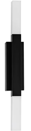 EGLO LED Wandleuchte Alcudia, Up und Down Leuchte | Wandlampe aus schwarzem Metall und satiniertem Kunststoff, Bad Spiegellampe, Badezimmer und Flur Lampe, warmweiß, IP44