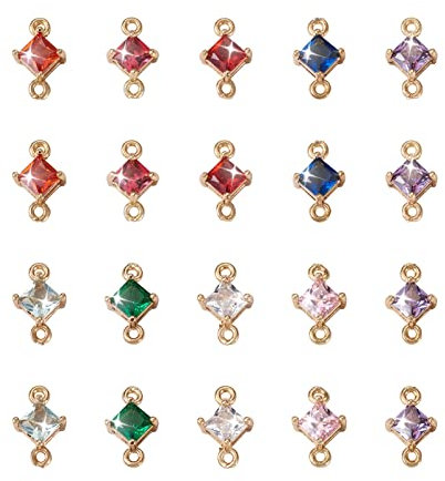 Cheriswelry Kristallglas-Anhänger, Verbindungsstücke für selbstgemachte Schmuckstücke, Armbänder, Halsketten, Choker, Ohrringe, Bastelarbeiten, Glas