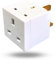 2-Way Plug Adaptor -13A Multi Plug Adaptor Extensions - Double Adapter Plug UK - Wall Plug Extension Double Socket 2 Way UK 3 Pin Plug Adaptor Extender Block Splitter -2 Plug Power Extender.