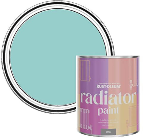 Rust-Oleum Blue Heat Resistant Radiator Paint in Satin Finish - Teal 750ml