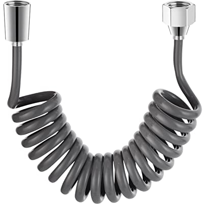 BiaoTeng Duschschlauch 3m Flexibel,Duschschlauch 1/2 Zoll 3m,Anti-Twist & Dehnbare,Brauseschlauch Badewanne Flexibel,Teleskopischer Feder Duschschlauch