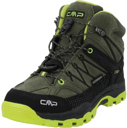 CMP Unisex Kinder Kids Rigel Mid Trekking Shoes Wp Kids Rigel Mid Trekking Shoes Wp, Khaki-Acid, 33 EU, Acid Khaki, 33 EU