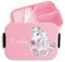 Kinder Bento Box Midi für Mepal Bentobox - Pferd Pferde - Lunchbox Pferdekopf Brotbox Pferdemädchen Geschenk Mädchen I - 900 ml - Rosa - personalisierte brotdosen vorschulkinder geschenke horse