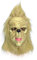 Grinchs Kopfbedeckung Party Vollgesichtsmaske mit goldenem Haar Latex Cosplay Kostüm Requisiten für Halloween