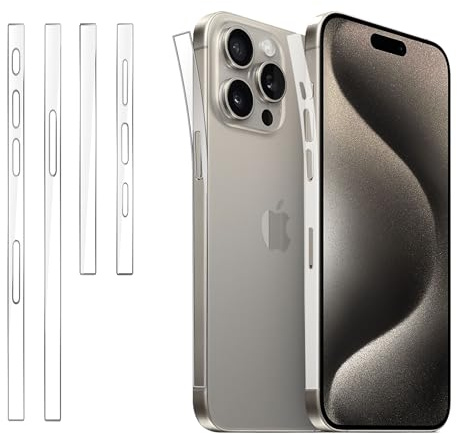 GIOPUEY [4 Stück Seitlicher Rahmen Folie Kompatibel mit iPhone 14 Pro, Ultra Dünn Flexibles TPU, Kratzfest, Kompatible Hülle, Seitliche Schutzfolie - Transparent