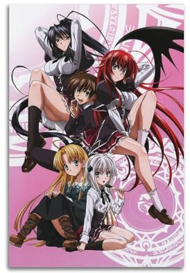 karn High School DxD Poster, ästhetische Leinwand, Poster, Raumdekoration, Wandkunst, Poster, Druck, Dekorposter, 30 x 45 cm, ungerahmt