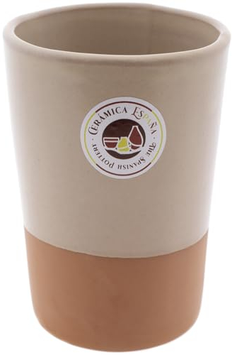 CERÁMICA ESPAÑA | Vaso de cerveza | Vaso barro rojo Filo Volcano - Modelo M05 | Jarras de cerveza en barro rojo | Vasos de agua | 500 ml