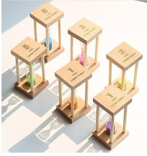 Kytpyi Sablier, Sablier Brossage Dents Enfant, 3 Pièces Coloré Sabliers(contenir Sablier 1, 3, 5 Minute) pour Jeu Décoration Cadeau, Double Protection Sablier Thé pour Bureau Maison(3 Couleurs)