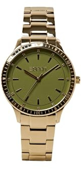 ESPRIT Damen Uhr Armbanduhr Pastels Edelstahl Gold H.88875303