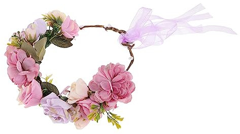 DOITOOL Party Rose Petalpetalss Blumenstirnband Hochzeit Blumenkopfschmuck Brautstirnband Krone Für Frauen