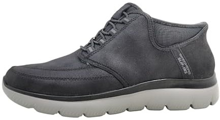 Skechers Summits Siegul, Zapatillas Hombre, Black Suede/Charcoal Trim, 40 EU