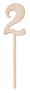 Sallys Cake Topper Zahlen nachhaltig aus echtem Holz, ökologisch abbaubar, zum Bemalen oder Einsprühen - Tortendeko Kuchendeko Cupcake Kuchen Torten Geburtstag Party (2)