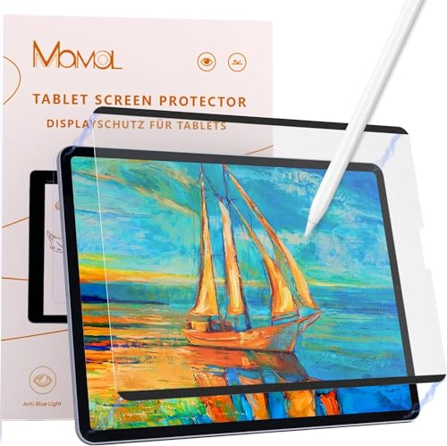 2 Stück Magnet Papier Schutzfolie Kompatibel mit iPad 10,2 Zoll (2019, 2020 und 2021),iPad 9. / 8. / 7. Generation, Magnetischer Folie Schreiben und Zeichnen wie auf Papier, Abnehmbar Anti-Blendung