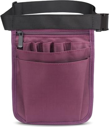 dijiusidy Hüfttasche, mehrere Taschen, Gürteltaschen, verschleißfest, Gürteltasche, Damen, Laufen, Handyhalter, Wandern, Reisen, Hüfte, Arbeiten, Violett