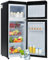 RCBDBSM Réfrigérateur rétro. Réfrigérateur-congélateur combiné, 105,5 cm de Hauteur, 41 cm de Largeur, Deux Portes, Volume Total 92 litres, avec Volume de congélateur 28 litres, 181 kWh/an,Black