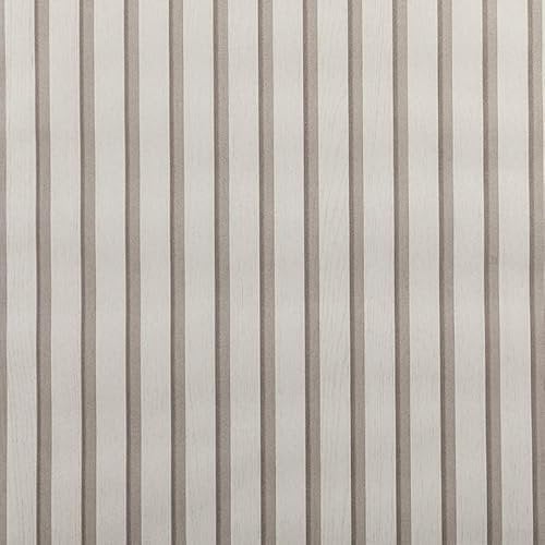 Tarwanear 3D Effect Beige Wood Slat Wallpaper 0.53x9.5m Retro Faux Wood Panel Wall Feature Wallpaper for Living Room Bedroom Hallway