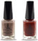 (2Pcs Set) Henna Infused Halal Nail Polish Water Permeable Nail Polish Wudhu friendly and Vegan Long lasting Shiny Nail polish (Garnet, Azim)