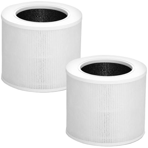 2 Pack Air Purifier Replacement Filter Compatible with Levoit Core Mini-RF High-Efficiency Activated Carbon HEPA 3-in-1 Filters