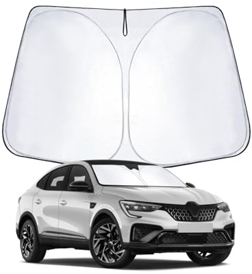 WEIPIN Parasol para Parabrisas Compatible con Re-Nault Arkana 2021-2023 2024, Parasol Parasol para Arkana RS Line/E-Tech Hybrid con protección UV, enfriamiento
