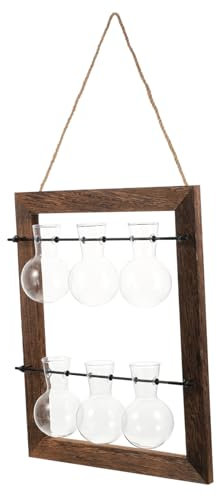 Sosoport 1 Satz wandmontierter Glaspflanzer Aufhänger Gitter Anlage mehrere Trog bürodekorationen hochzeitsdeko Pflanzenflasche aus Glas hängende Verzierung Glas mit hohem Borosilikatgehalt