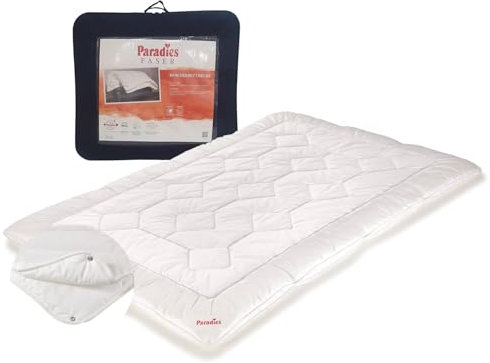 Paradies Halia Varietta 4-Jahreszeiten Steppbett 135x200 cm – Kuschelig weich & atmungsaktiv – Abknöpfbare Bettdecke für Sommer & Winter – GRS-zertifizierte Füllung – Waschbar bis 60°C – Made in Germa