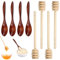 8 Pièces Agitateurs à Miel, Cuillère Miel Bois, Cuillères à Miel en Bois, Cuillere a Miel en Bois, Cuillère en Bois Miel, Bâtonnets Mélangeurs en Spirale de Miel, pour Abeilles Thé Café