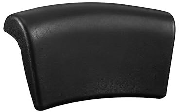 Koelaa Cuscino per Vasca da Bagno con 2 Ventose Antiscivolo - Supporto Ergonomico Comodo per Idromassaggio, Relax in Spa e Bagno, Impermeabile e Lavabile - Nero