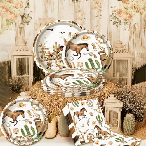 BACH AND BOOZY vaisselle fete cowboy anniversaire decoration assiettes | vaisselle fete cowboy anniversaire decoration assiettes papier gobelets serviettes nappe theme western denim decoration table