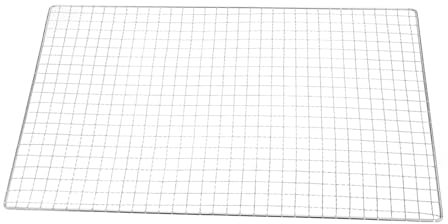 HYTROVE Edelstahl Grillnetz Welliges Lebensmittelgeeignet Bbq Zubehör Praktisches Langlebiges Grillgitter Für Outdoor Camping Grillmatte Antihaft Grillrost Ersatz Für Webergrill