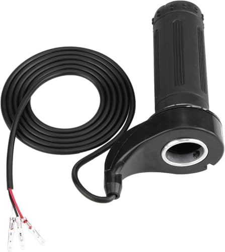 Ebike Throttle Grip, 3 Wires Twist Speed Throttle Electric Bike Handle Grip for E-Bike Scooter Motorcycle 12-48V