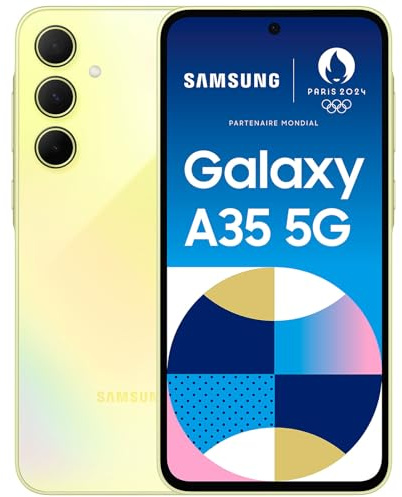 Samsung GALAXY A35 5G A356B Dual-SIM 256GB Lemon Android 14.0 Smartphone (Renewed)