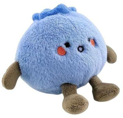 gifyym Peluche Al Mirtillo - Peluche Al Mirtillo Da 4 Pollici | Giocattolo Di Peluch Con Frutta Per Bambini E Adulti | Adorabile Ai Frutti Di Bosco Per Decorare La Camera Da, Esporre La Casa E