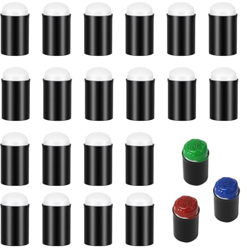 20 Stück Fingermalschwämme zum Basteln und Zeichnen, Fingerschwamm, Finger Malerei Schwamm, Malerei Schwamm Daubers Fingerstempel mit Kunststoffgriff für Kunst Kartenherstellung DIY Handwerk
