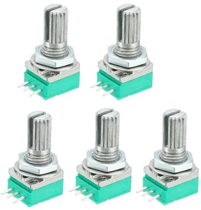 5 Stück Potentiometer Industrieschalter RK097 RK097N 3Pin B1K 5K 10K 20K 50K 100K 500K Schalter Audiowelle 15mm Verstärkerabdichtung(10K Ohm)