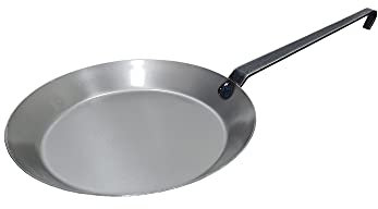 Turk 65124 Bratpfanne mit geschmiedetem Hakengriff, 24 cm, Eisen, silber