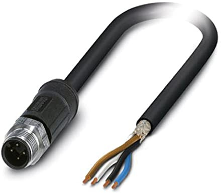 Phoenix 1454121 2 m black cable signal - cable signal 2 m, M12, black