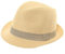 VIZ Unisex Crushable Foldable Soft Straw Summer Trilby HAT (58cm, Beige)
