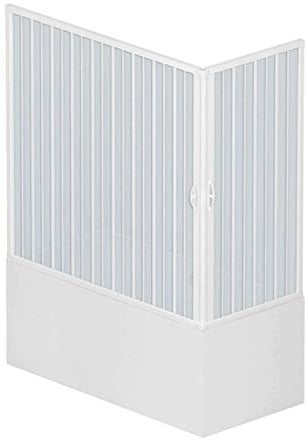 Box douche pour baignoire en PVC, modèle Nadia, avec ouverture centrale