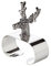 EDZARD 4er Set Serviettenring Hirsch, edel versilbert, Länge 5 cm