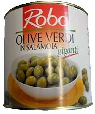 2600 GR DI OLIVE VERDI GIGANTI IN SALAMOIA IN LATTA CON NOCCIOLO OLIVA PER APERITIVO APERICENA HAPPY HOUR