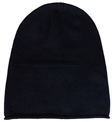 Zwillingherz Slouch-Beanie-Mütze mit Kaschmir - Hochwertige Strickmütze für Damen Mädchen Jungen - Hat - Unisex - One Size - warm und weich im Sommer Herbst und Winter Zwillingsherz (Navy)