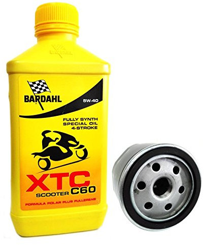 KIT TAGLIANDO BARDAHL XTC C60 5W40 FILTRO OLIO PER PIAGGIO BEVERLY 500 2005/2006