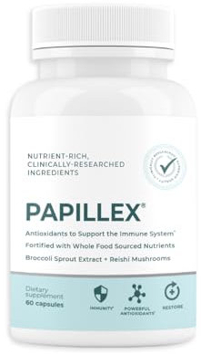 Food Supplement Tablets by Papillex - All Natural Immune Support - 60 Capsules Bottle (Single Bottle)