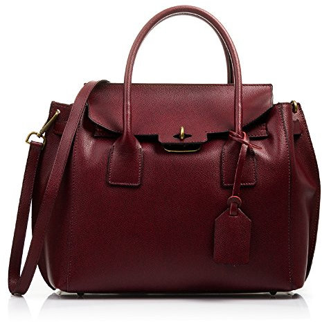 FIRENZE ARTEGIANI. Sac pour femme en cuir véritable. Sac en cuir véritable Pamelato de luxe. Poignées et fermeture design. Sac fourre-tout pour femme. Fabriqué en Italie. Vera Pelle Italiana. 40 x 30