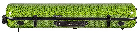 Tonareli Violin Oblong Fiberglass Case- Green Checkered Special Edition VNFO 1016 4/4