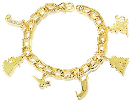 Disney Aladdin Charm-Armband, vergoldet, Prinzessin Jasmine