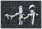 Panorama Poster Graffiti Banksy Druck Pulp Fiction Bananas 50x70cm - Gedruckt auf 250g-Papier - Street Art Papierplakat - Bilder Schlafzimmer