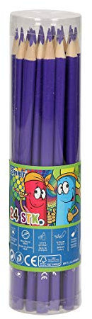 SPIRIT 404996 Buntstifte mit Dreikantprofil Premiumqualität, Violett, 24 Stk