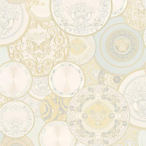 Papier peint original Tapisserie originale Papier peint intissé Beige / crème Gris Blanc 349012 | Votre papier peint en ligne