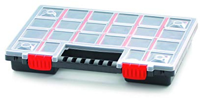 Organizer Sortimentskasten Sammelbox Kunststoff 345 x 250 x 50 mm Kleinteilefächer individuel bis 20 Fächer